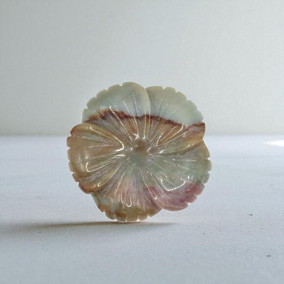 Jewelry - Natural Stone Carved Flower